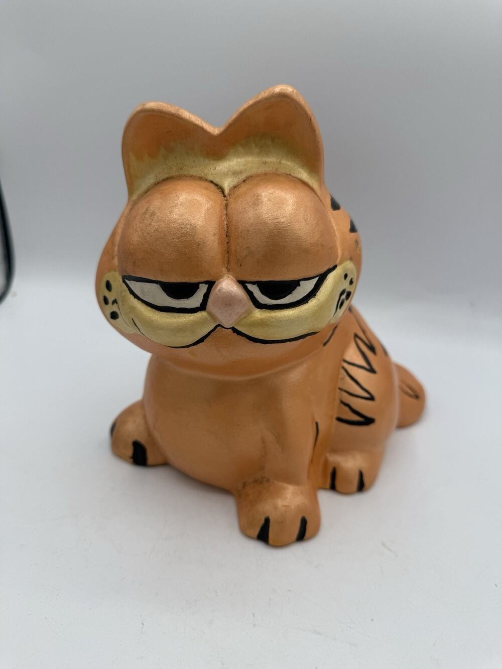 Garfield Cat Figurine 7” Hand Painted Jim Davis Comic Decor Vintage